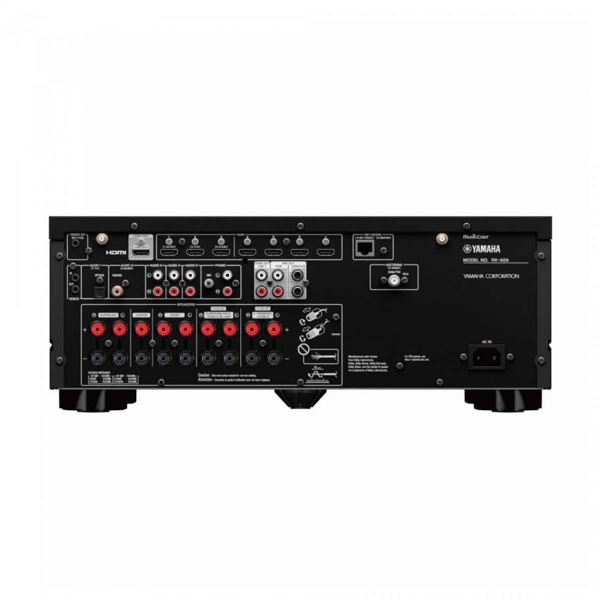 Yamaha RX-A2A Aventage 7.2 Channel Dolby Atmos and DTS:X AV Receiver Black